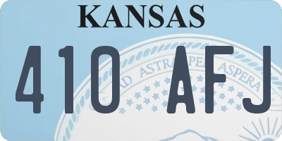 KS license plate 410AFJ