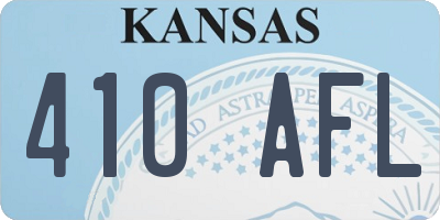 KS license plate 410AFL