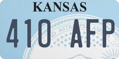 KS license plate 410AFP