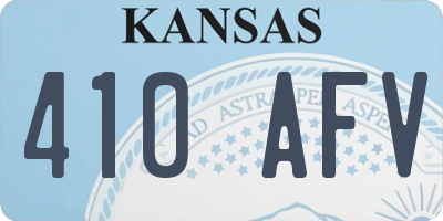 KS license plate 410AFV
