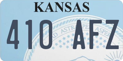 KS license plate 410AFZ
