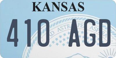 KS license plate 410AGD