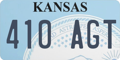 KS license plate 410AGT