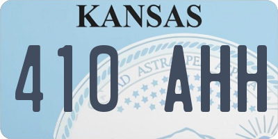 KS license plate 410AHH