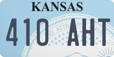 KS license plate 410AHT