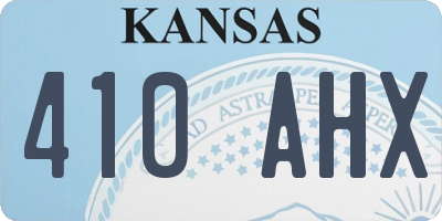 KS license plate 410AHX