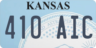 KS license plate 410AIC