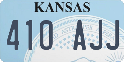 KS license plate 410AJJ