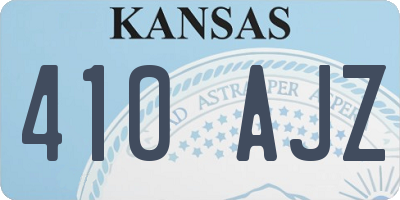 KS license plate 410AJZ