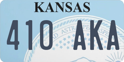 KS license plate 410AKA