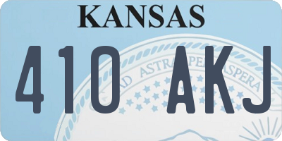 KS license plate 410AKJ