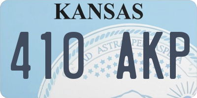 KS license plate 410AKP