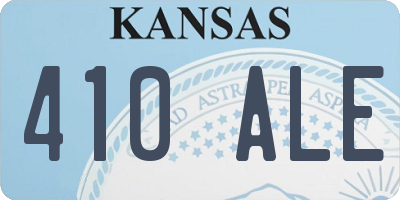 KS license plate 410ALE