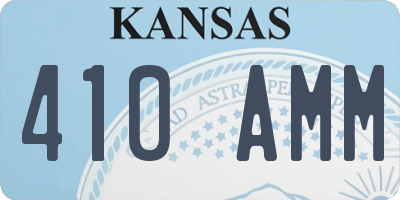 KS license plate 410AMM