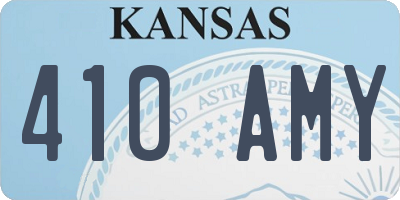 KS license plate 410AMY