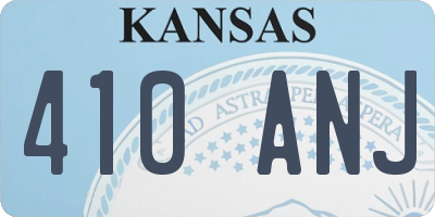 KS license plate 410ANJ