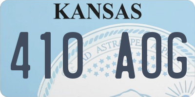 KS license plate 410AOG