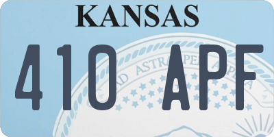 KS license plate 410APF