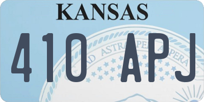KS license plate 410APJ