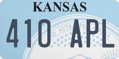KS license plate 410APL