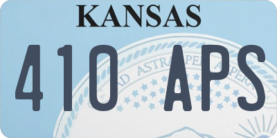 KS license plate 410APS