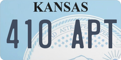 KS license plate 410APT