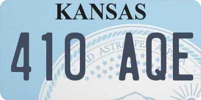 KS license plate 410AQE