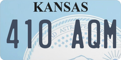 KS license plate 410AQM