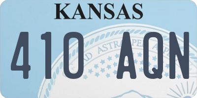 KS license plate 410AQN
