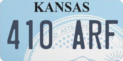 KS license plate 410ARF