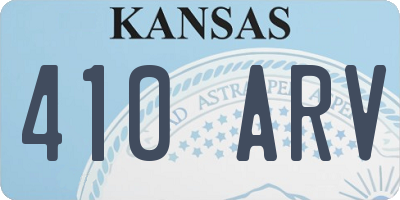 KS license plate 410ARV