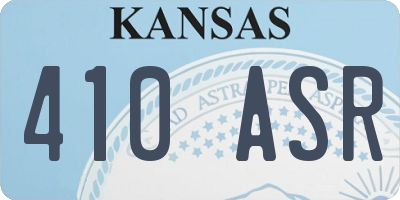 KS license plate 410ASR