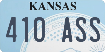 KS license plate 410ASS