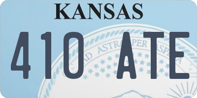 KS license plate 410ATE