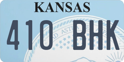 KS license plate 410BHK