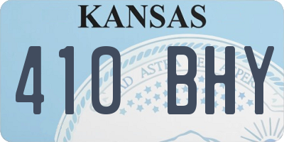 KS license plate 410BHY