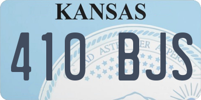 KS license plate 410BJS