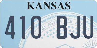 KS license plate 410BJU