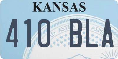 KS license plate 410BLA