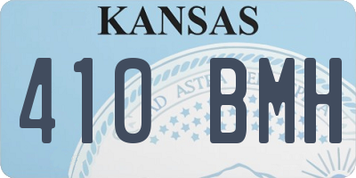 KS license plate 410BMH