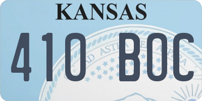 KS license plate 410BOC