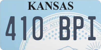 KS license plate 410BPI