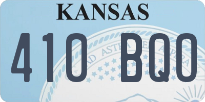 KS license plate 410BQO