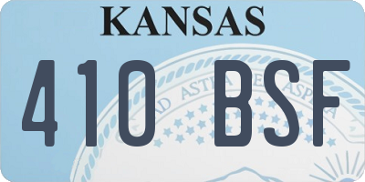 KS license plate 410BSF