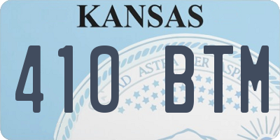 KS license plate 410BTM