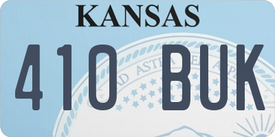KS license plate 410BUK