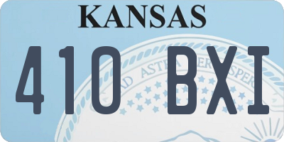 KS license plate 410BXI