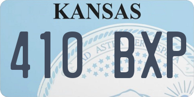 KS license plate 410BXP