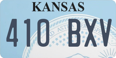 KS license plate 410BXV