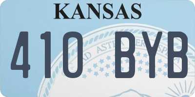 KS license plate 410BYB
